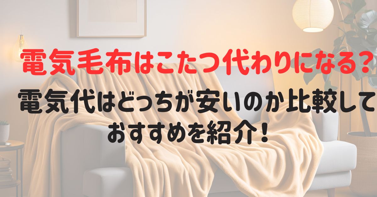 電気毛布はこたつ代わりになる？電気代はどっちが安いのか比較しておすすめを紹介！