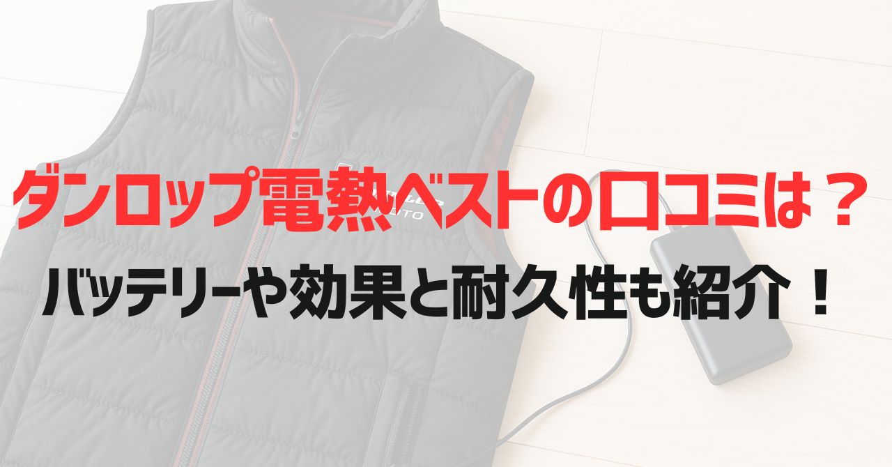 ダンロップ電熱ベストの口コミは？バッテリーや効果と耐久性も紹介！